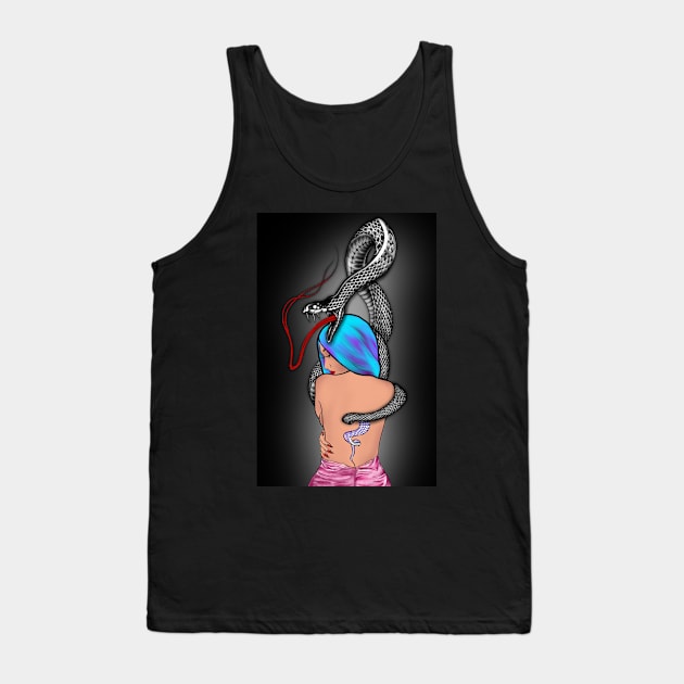 Snake and girl Tank Top by BSKR